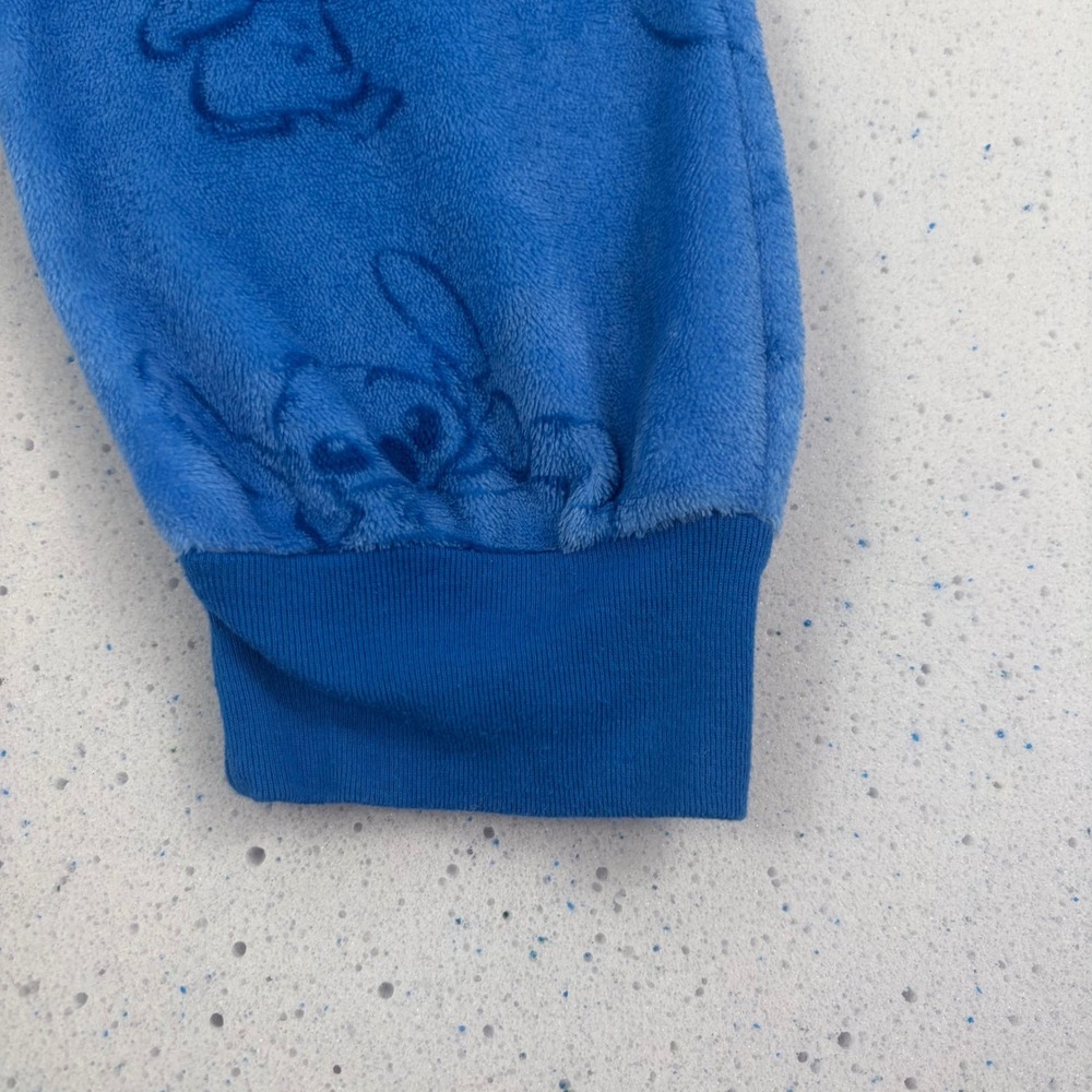 Disney Lilo & Stitch Hooded Union Suit Pajamas Size XS Blue Plush - Picture 5 of 13